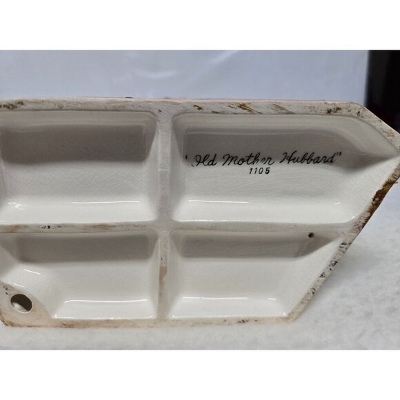 Old Mother Hubbard Figurine By Enesco - Hand-Painted Porcelain Vintage 7 in High - Picture 4 of 14